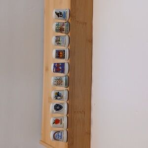 Set of Souvenir Decorative Porcelain Thimbles